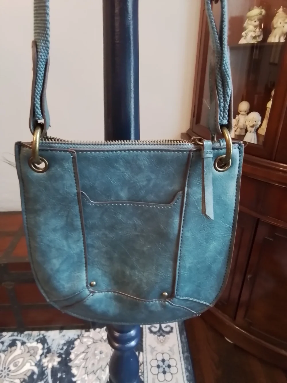 Teal Crossbody Bag with Adjustable Strap - Casual Everyday Carry